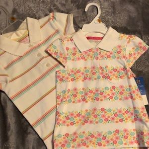 NWT- 2 collared short sleeve Carter’s shirts-3T